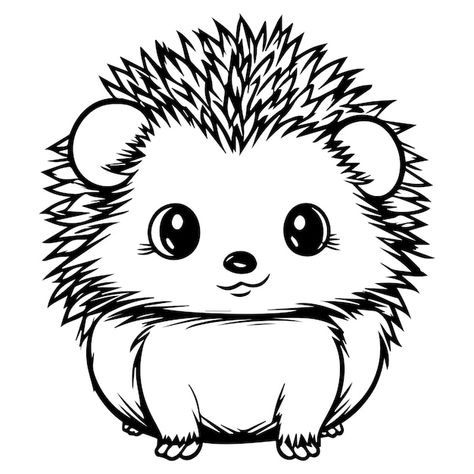 Cute Hedgehog Drawing, Hedgehog Drawing Cute, Hedgehog Colouring Page, Hedgehog Clip Art, Hedge Hog Drawings, Hedgehog And Bear Drawing, Pyrography Hedgehog, Hedgehog Colors, Hedgehog Drawing