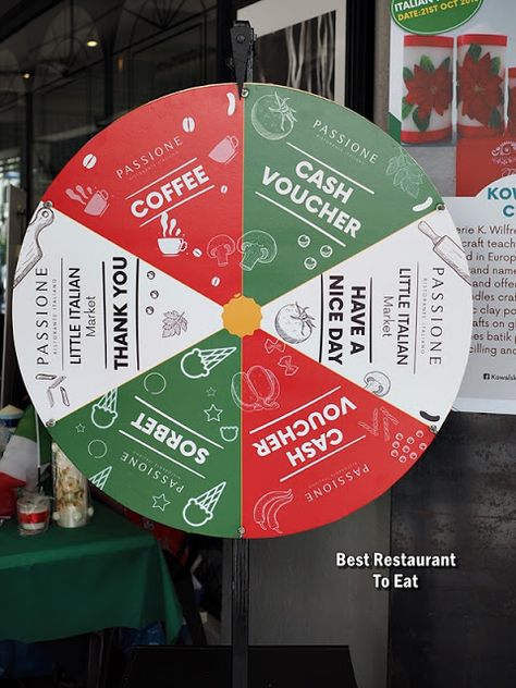 Wheel OF Fortune #italian #food #malaysian #sripetaling Fortune Wheel Design, Fortune Wheel, Pizza Wheel, Italian Market, Meals On Wheels, Food And Restaurant, Best Street Food, Malaysian Food, Restaurant Food