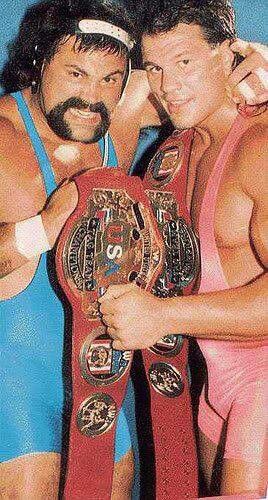 The Steiner Brothers, back when Rick was the weird one. Steiner Brothers, Nwa Wrestling, Wrestling Belts, World Championship Wrestling, Wrestling Posters, Wwe Tag Teams, Eddie Guerrero, Professional Wrestlers, Wrestling Stars