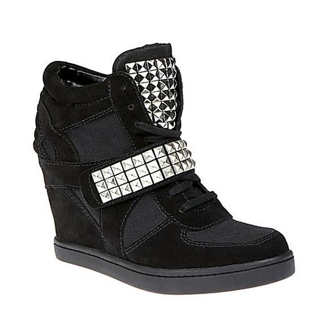 HAMLIT BLACK MULTI women's athletic fashion hightop - Steve Madden Black Wedge Sneakers, Steve Madden Wedges, Steve Madden Sneakers, Madden Boots, Suede Wedges, Boots And Sneakers, Wedge Sneakers, Wedge Sneaker, Steve Madden Shoes