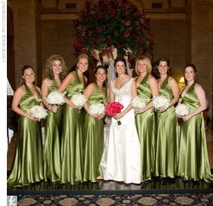 love green. Silk Charmeuse Dress, Bm Dresses, Red Bouquet, Purple Bridesmaid Dresses, Real Weddings Photos, My Prince Charming, White Bouquet, Color Theme, Silk Charmeuse