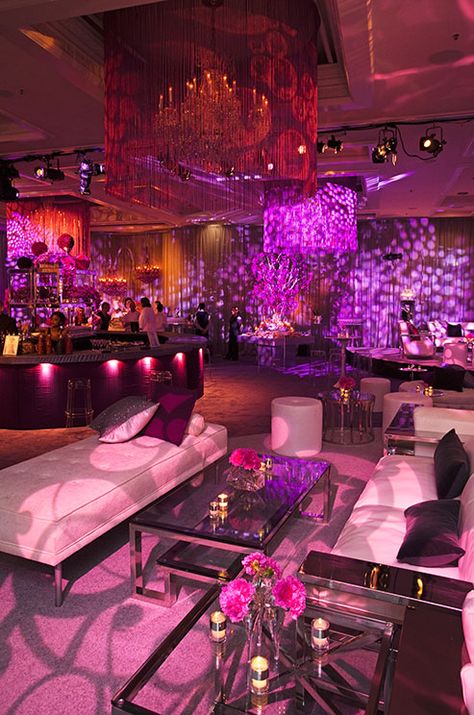 Nightclub Design, Wedding Lounge, Lounge Party, White Couches, Engagement Celebration, Sweet 16 Parties, Event Inspiration, Pink Parties, Purple Velvet