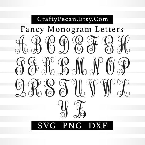 Vine Monogram Font, Monogram Printable, Open Letter, Single Letter, Cricut Fonts, Laser Cut Files, Monogram Fonts, Printable Image, Monogram Wedding