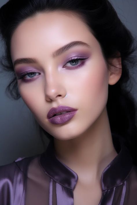 Inspired Makeup Looks, Witchy Makeup, Plum Lip, Goddess Artemis, Eclectic Witchcraft, Goddess Of The Hunt, Plum Lips, Different Aesthetics, Inspired Makeup