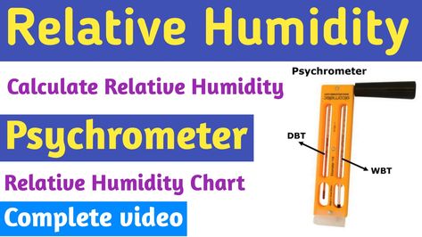 In this video we are going to discuss about the ; Relative Humidity What is relative humidity in simple words? What does a relative humidity of 100% mean? What is relative humidity Relative humidity - What is it and Why is it important? Relative humidity chart finding relative humidity What is the relation between DBT WBT and relative humidity? How is relative humidity calculated? How do you calculate relative humidity from temperature? Psychrometer calculate relative humidity by psychrometer Chemical Engineering, Temperature And Humidity, Simple Words, Calculator, Engineering, Quick Saves