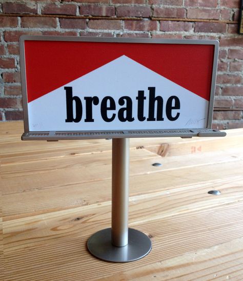 Breathe Mini Billboard by Ron English Culture Jamming, Ron English, Urban Contemporary, Juxtapoz Magazine, Old Tv, Ad Design, Urban Art, Interesting Art, The Well