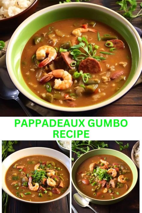 Pappadeaux Gumbo Recipe, Gumbo Recipe, Andouille Sausage, Hearty Stews, Andouille, Cajun Seasoning, Authentic Recipes, Gumbo, Okra