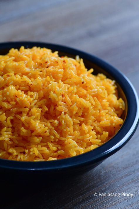 Java Rice Recipe, Java Rice, Yellow Rice Recipes, Easy Filipino Recipes, Steamed White Rice, Recipes Rice, Turmeric Recipes, Pinoy Recipes, Yellow Rice