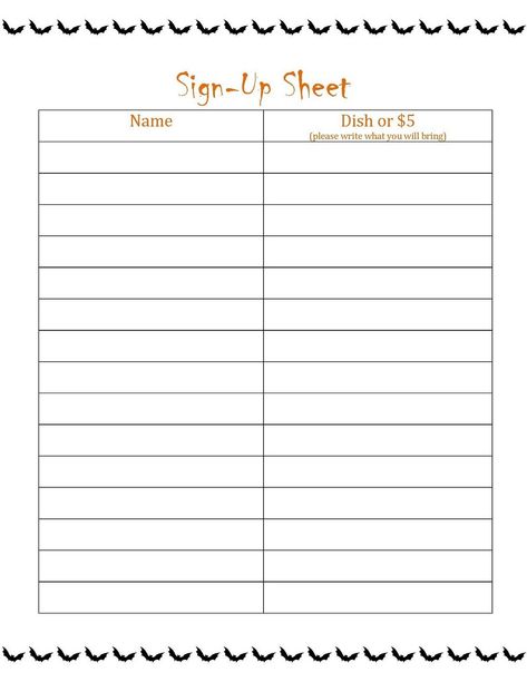 Sign Up Sheet Template, Printable Diy Crafts, Assignment Sheet, Candy Bar Wrapper Template, Sign Up Sheets, Sheet Template, Free Christmas Printables, Kids Learning Activities, Free Sign