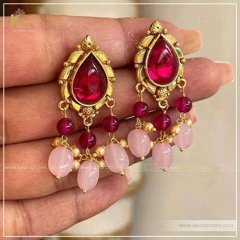 #inaya #traditional #goldplated #kaurzcrown #punjabijewellery #earrings #onlinejewellerystore #jewellerystore Statement Jewelry Outfit, Basic Spanish, Simple Bridal Jewelry, Rajputi Jewellery, Unique Gold Jewelry Designs, Rajputi Dress, Gold Jewelry Outfits, Gold Earrings Models, Gold Jewelry Simple Necklace