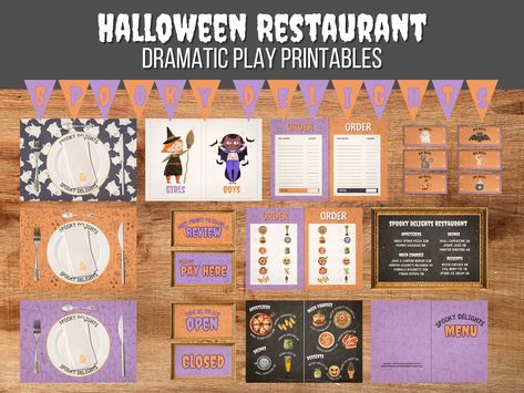 Dramatic Play Restaurant, Kitchen Dramatic Play, Finger Hot Dogs, Toddler Pretend Play, Play Restaurant, Pretend Play Printables, Play Printables, Dramatic Play Printables, Restaurant Themes