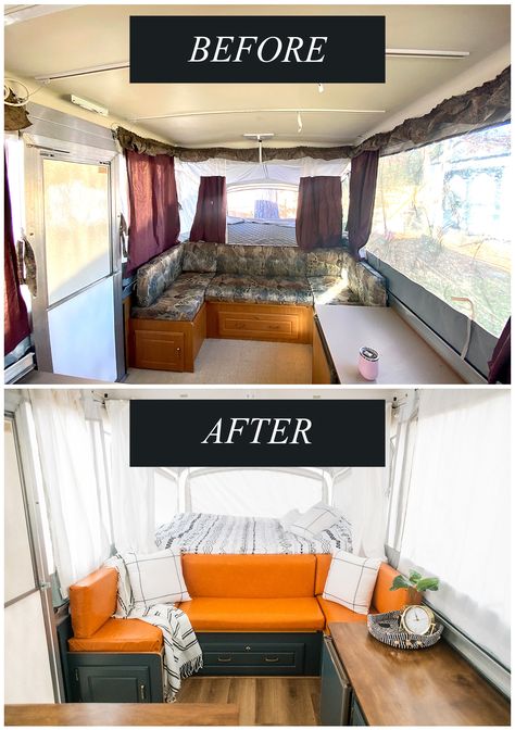 Renovating Rv, Camper Renovations, Camp Recipes, Popup Camper Remodel, Camper Vintage, Vintage Camper Interior, Camper Diy, Vintage Camper Remodel, Caravan Renovation