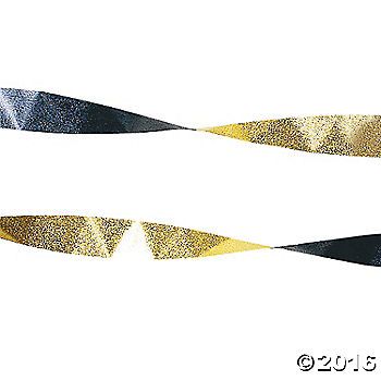 Our Black & Gold Streamers add shimmering style to your party décor! These classic party supplies are perfect party decorations for proms, anniversary ... Gold Streamers, Streamer Party Decorations, Fork Bracelet, Party Streamers, Black Gold Jewelry, Gold Party, Superbowl Party, Party Props, Perfect Party