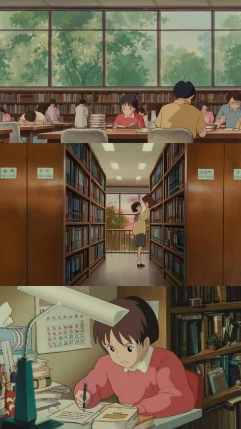 Studio Ghibli Wallpaper, Ghibli Wallpaper, Whisper Of The Heart, Studio Ghibli Background, Ghibli Artwork, Study Pictures, Studio Ghibli Movies, Studio Ghibli Art, Ghibli Art