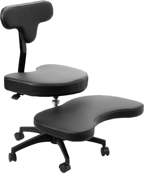 Amazon.com: VIVO Ergonomic Cross Legged Chair with Wheels, Home or Office, Versatile Kneeling Chair, Height Adjustable, Yoga Desk Chair, Black, CHAIR-CL01B : Home & Kitchen Kneeling Chair, Office Stool, Ergonomic Desk Chair, Cross Legged, Adjustable Chairs, Ergonomic Desk, Leg Rest, Adjustable Stool, Sitting Posture