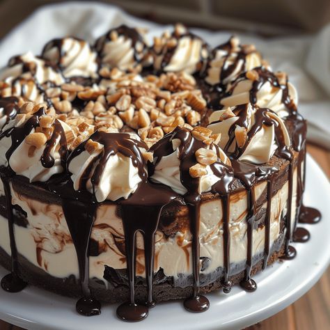 If you’re in search of a show-stopping dessert that marries the richness of brownies, the smoothness of cheesecake, and the indulgence of a classic hot fudge sundae, look no further. ... Read more Famous Barr Cheesecake, Brownie Sundae Cheesecake, Hot Fudge Brownie Sundae, Desserts For Auction, Hot Fudge Sundae Cheesecake, Hot Fudge Brownie Cheesecake, Autumn Cheesecake Recipes, Hot Fudge Sundae Brownie Cheesecake, Best Cheesecake Recipe Ever