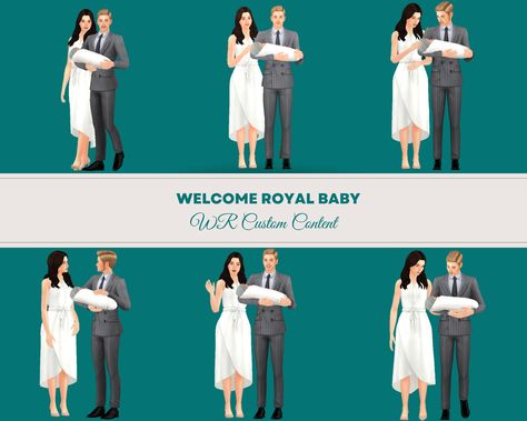 Royal Family Cc Sims 4, Sims 4 Royal Wedding, Sims 4 Royal Family, Sims 4 Royal Poses, Sims 4 Royal, Vampire Family, Cc Accessories, Sims Poses, Female Sims