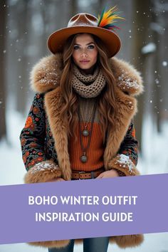 Boho Rainy Day Outfit, Bohemian Winter Outfits Boho Chic, Boho Winter Outfits Bohemian, Boho Over 50, Hippie Winter Outfits Bohemian, Winter Bohemian Outfits, Boho Winter Outfits Hippie, Bohemian Outfits Winter, Winter Hippie Outfits Boho