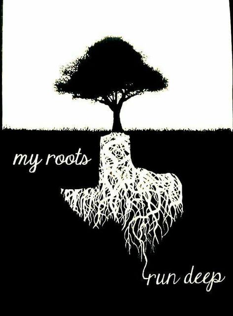 Texas Roots                                                       … Tree Tattoo Leg, Tattoo Roots, Octopus Tattoo Leg, Wax Crayon Art, Yearbook Covers Themes, Willow Tree Tattoo, Roots Drawing, Texas Tattoo, Indian Tattoo Design