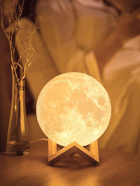 1pc Moon Lamp, 3D Moon Night Light With Base Galaxy Light, Soft Warm White Nightlights For Home, Decorative Night Light For Home Decor, Suitable For Boys, GirlsI discovered amazing products on SHEIN.com, come check them out! Moon Night Light, Night Lamp For Bedroom, Galaxy Light, 3d Moon, Decorative Night Lights, Electronic Candles, Lamp 3d, Galaxy Lights, Moon Lamp