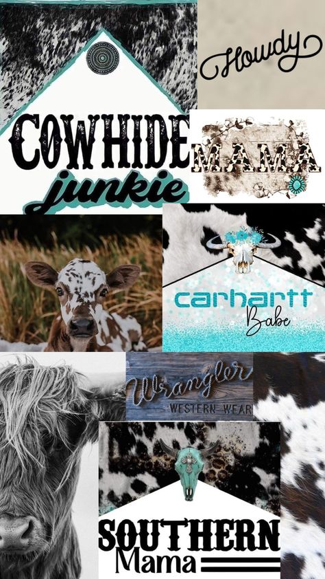 Cow Theme Wallpaper, Cute Cow Print Wallpaper, Cute Western Wallpapers Aesthetic, Livestock Wallpaper, Rodeo Wallpaper Iphone, Country Lockscreen, Blue Western Wallpaper, Cute Country Backgrounds, Western Wallpaper Aesthetic