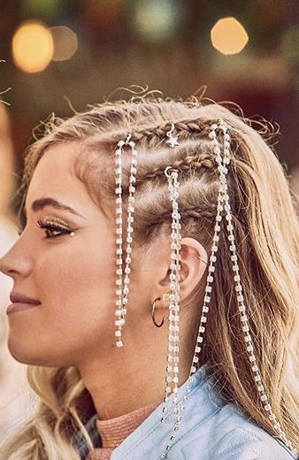 Half Braid, Cabello Hair, Viking Hair, Hair Ponytail Styles, Festival Makeup, Ponytail Styles, Hair Designs, Trendy Hairstyles, Hair Jewelry