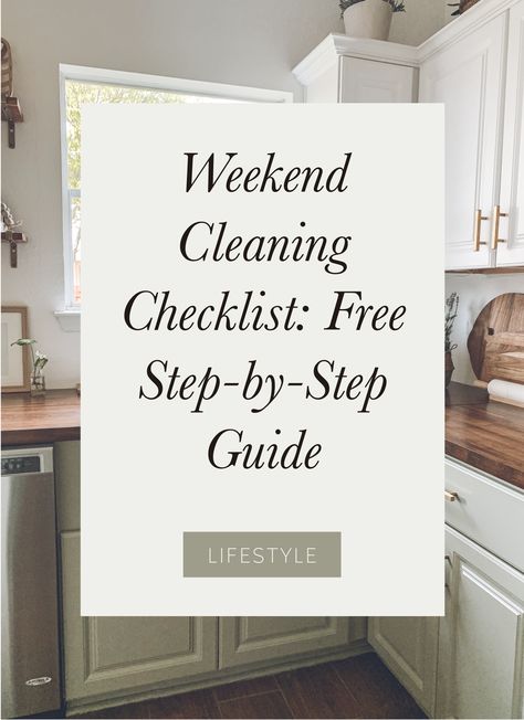 Weekend Checklist At Home, Weekend Cleaning Checklist, Deep Clean Checklist, Deep Cleaning House Checklist, Weekend Cleaning, Deep Cleaning House, Ideas For Presents, Clean And Organize, Cleaning Guide