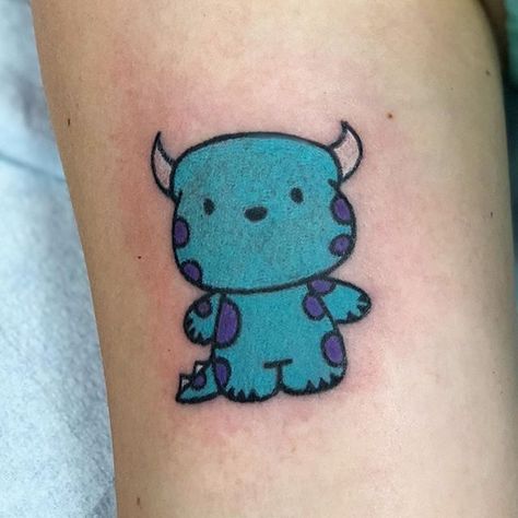 Boo And Sully Tattoo, Boo Monsters Inc Tattoo, Sully Tattoo, Monsters Inc Tattoo, Sully And Boo, Tattoo 2023, Monster S, Monster Tattoo, Cartoon Tattoo