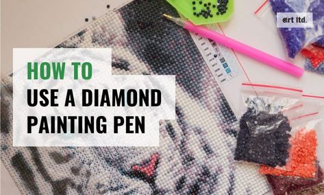 Are you new to the world of diamond painting and wondering how to use a diamond painting pen? Don’t worry. It’s a straightforward process that anyone can master with a little practice. #artltdmag #markers #pens Diamond Art Pens, Diamond Pen, Parenting Techniques, Diamond Paint, Pen Kits, Types Of Diamonds, Art Pens, Pen Art, Painting Process