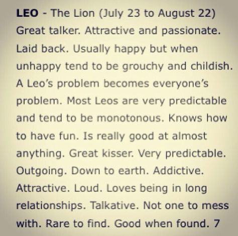 Nailed it. -Leo love- Leo Kissing Style, Loving A Leo Women, Leo Traits Woman, Leo Female Traits, Leo Zodiac Girl, Virgo And Taurus, Leo Virgo Cusp, Leo Star Sign, Leo Star