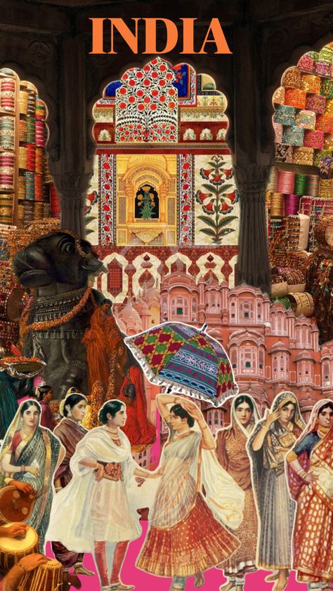 Diwali Painting, Indian Retro, South Asian Aesthetic, American Foods, Postage Stamp Design, Qhd Wallpaper, Indian Illustration, Travel Collage, Graphic Art Prints