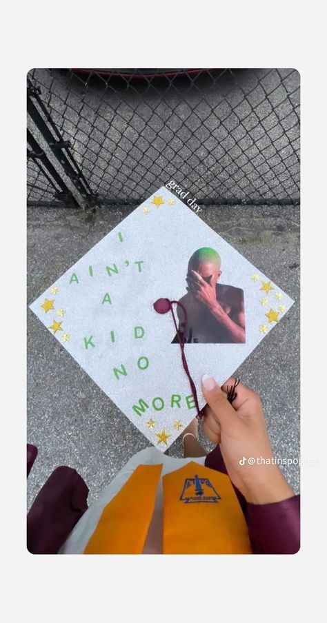 Spm Graduation Cap, Pitbull Graduation Cap, Class Of 2024 Cap Ideas, Junior H Graduation Cap, G59 Graduation Cap, Eminem Graduation Cap, Bryson Tiller Graduation Cap, Grad Cap Music Ideas, Grad Cap Ideas Frank Ocean