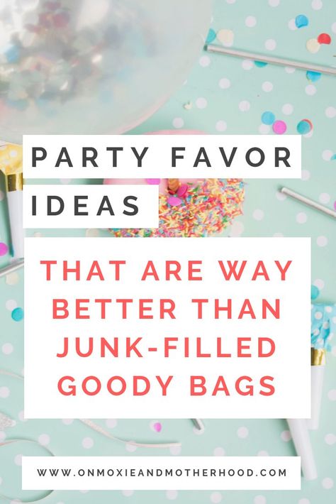 Party Favor / Goody Bag Ideas that are NOT JUNK. Stop wasting money on junk and give these ideas a try instead! #partyfavors #goodiebags #kidsbirthday #kidsbirthdayparty Christmas Loot Bag Ideas, Simple Goodie Bags Kids Birthday, Candy Goody Bag Ideas, Best Loot Bag Ideas, 2nd Birthday Party Bags, Cheap Goodie Bag Ideas, Birthday Treat Bags For Kids, Kids Party Goodie Bag Ideas, 1st Birthday Party Bag Ideas