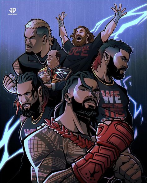 Roman Reigns Tattoo, Wrestling Pictures, Wwe Art, Roman Reigns Family, Wwe Funny, The Bloodline, Chibi Marvel, Paul Heyman, Wwe Superstar Roman Reigns