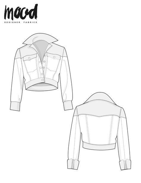 The Annie Jacket - Free Sewing Pattern - Mood Sewciety Mood Sewing Patterns, Mood Sewciety, Sewing Patterns Free Women, Free Pdf Sewing Patterns, Free Sewing Patterns, Free Sewing Pattern, Jacket Pattern Sewing, Mood Fabrics, Diy Sewing Pattern