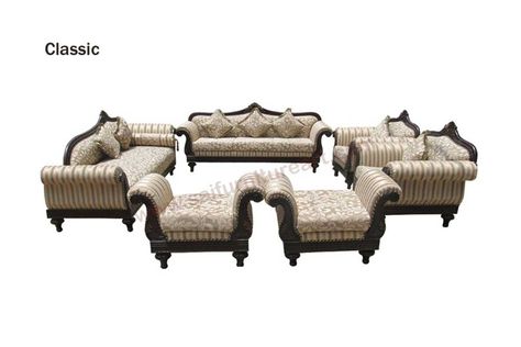 Classic Sofa Set Manufacturers Delhi Pearl Sofa, Classic Sofa Designs, Sofa Set Wooden, Carved Sofa, Sofa Design Wood, Luxury Furniture Sofa, Wooden Sofa Set Designs, Wooden Sofa Designs, Wooden Sofa Set