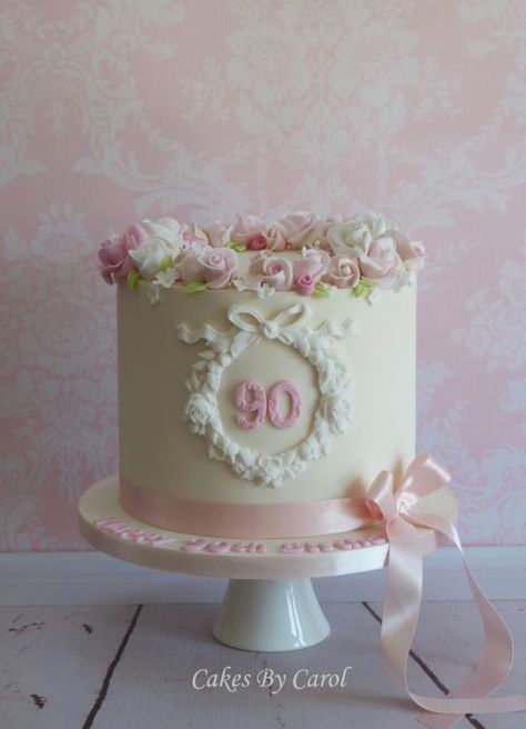 20 Cake Ideas, Birthday Cake Pink And Gold, 90th Birthday Cake Ideas, Cake Pink And Gold, 20 Cake, Birthday Cake Pink, 90th Birthday Cakes, 80 Birthday Cake, 90th Birthday Parties