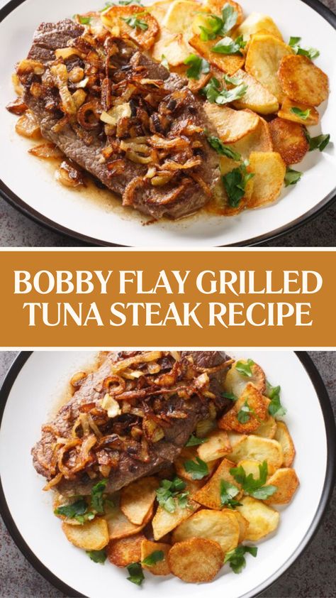 Bobby Flay Grilled Tuna Steak Recipe Tuna Steak Recipes Easy, Leftover Tuna Steak Recipes, Frozen Ahi Tuna Recipe, Blue Fin Tuna Recipes, Yellowfin Tuna Steak Recipes, Grilled Tuna Steak Recipes, Tuna Steaks Recipes, Fresh Tuna Steak Recipes, Bluefin Tuna Recipe