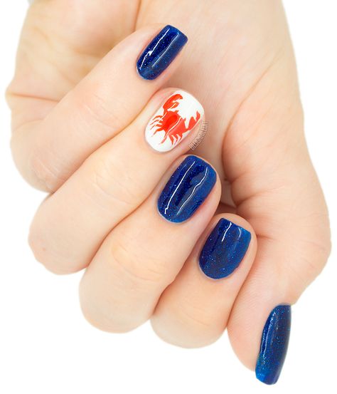 Crab Nails Designs, Crab Nail Art, Crab Nails, Design For Nails, Coco Nails, Quick Nail Art, Sea Nails, Fun Summer Nails, Goth Nails