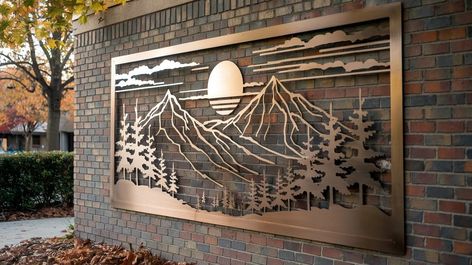 Best Large Exterior Metal Wall Art & Decor: Transform Your Outdoor Spaces | Wall Art Blog Large Outdoor Wall Decor Ideas, Large Outdoor Wall Decor, Outdoor Wall Decor Ideas, Large Outdoor Wall Art, Lake Theme, Outdoor Metal Wall Art, Large Metal Wall Art, Space Wall Art, Coastal Colors