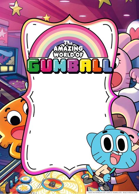 Download 16+ The Amazing World of Gumball Birthday Invitation Templates #free #freeinvitation2019 #birthday #disney #invitations #invitationtemplates Gumball Themed Birthday Party, Gumball Party Decorations, The Amazing World Of Gumball Party, Gumball Party Ideas, Gumball Printable, Gumball Party, Strawberry Decor, Amazing World Of Gumball, Free Printable Invitations Templates