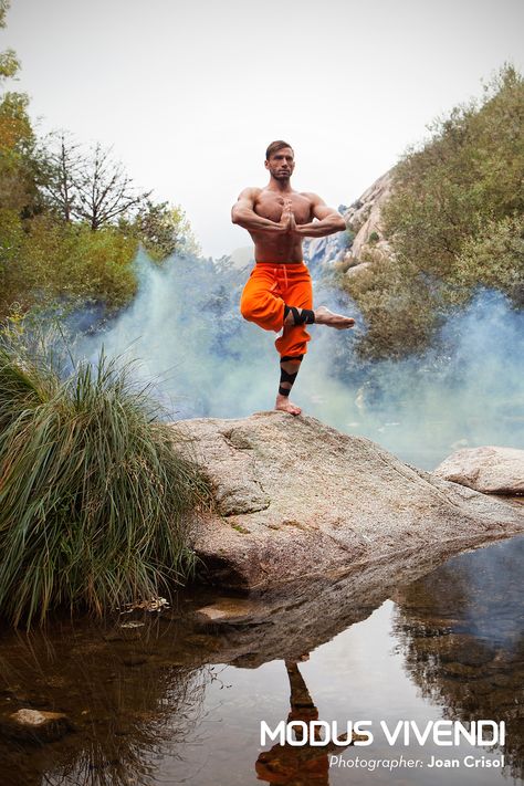 Our new campaign for our new Buddha Line. Photographer: Joan Crisol. Model: Davide Zongoli. Make up and Hair: Jesus Serrano www.e-modusvivendi.com Modus Vivendi, Zen Yoga, Yoga Positions, Spanish Fashion, Custom Suits, One With Nature, The Buddha, Yoga For Men, Muscle Fitness