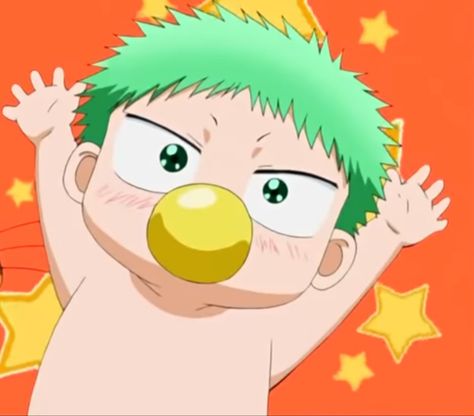 Baby Beel Beelzebub Icon, Japon Aesthetic, Beelzebub Anime, Anime Baby, Funny Cartoon, Green Hair, Art Reference Photos, Cute Anime Character, Art Reference