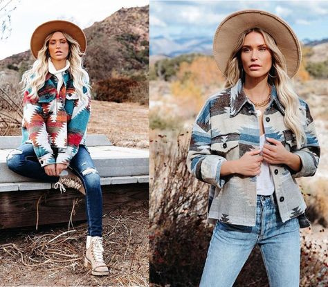 Western Shacket Outfit Women, Aztec Denim Jacket Outfit, Western Aztec Jacket Outfit, Aztec Jacket Women, Western Jackets For Women, Aztec Shacket Outfit, Aztec Jacket Outfit, Print Cardigan Outfit, Western Jacket Women