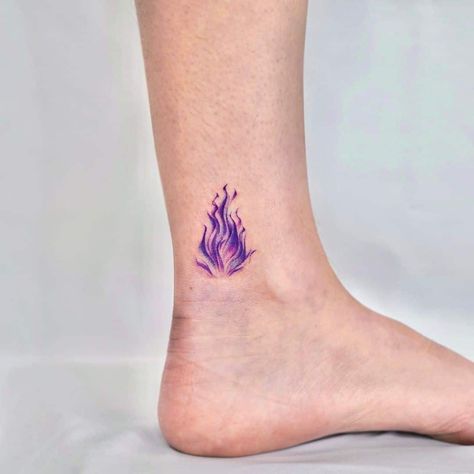 Burning Flame Ankle Tattoo Black And White Flame Tattoo, Fire Tattoo For Women, Tattoos For Women 2023, Blue Flame Tattoo, Butterfly Ankle Tattoos, Fire Tattoos, Tattoo Line Art, Butterfly Tattoos Images, Bright Tattoos