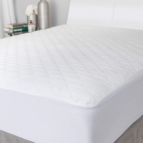 Quilted Mattress Pad - The Quilted Fabric is Comfortable and Thick Enough to Get a Restful Night Sleep. The Plush Mattress Topper Will Also Help Protect Your Mattress from Stains. (Twin) #beddingsheets Mattress Encasement, Mattress Protectors, Mattress Pad Cover, Plush Mattress, Memory Foam Mattress Topper, Mattress Pads, Quilted Fabric, Night Sleep, Mattress Pad