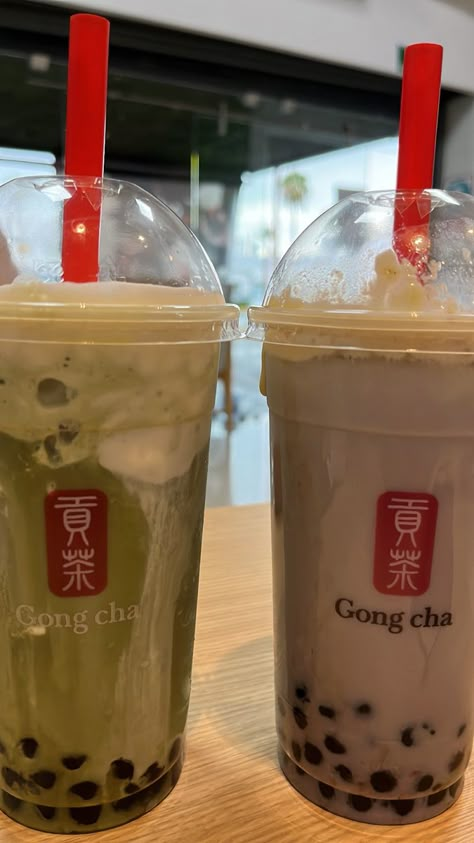 Pic by me 🫶 Comidas Aesthetic, Big Snacks, Cafe Drinks, Gong Cha, Aesthetic Pleasing, Boba Bubble Tea, Coffee And Food, Cute Drinks, Bubble Tea Boba