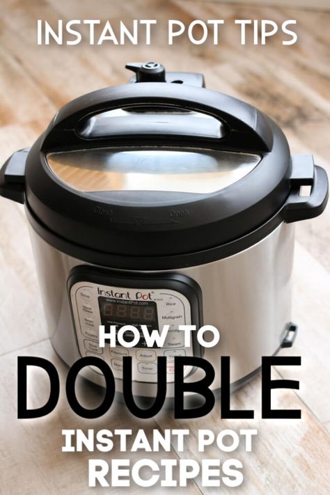 How to double Instant Pot recipes: Do you have a large family and want to double an Instant Pot recipe? Want to know if you need to change the cooking time? Here are the things you need to know to get started. #instantpot #instantpottips #instapot Instant Pot Tips, Cooking Frozen Chicken Breast, Cooking Frozen Chicken, Cooking Quotes, Instant Pot Recipe, Clam Recipes, Easy Instant Pot Recipes, Instant Pot Dinner Recipes, How To Double A Recipe