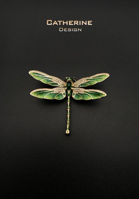 Dragonfly Facts, Brooch Men, Dragonfly Photos, Metal Jewelry Making, Dragonfly Art, Jewellery Sketches, Art Nouveau Jewelry, Gold Work, Embroidery Jewelry