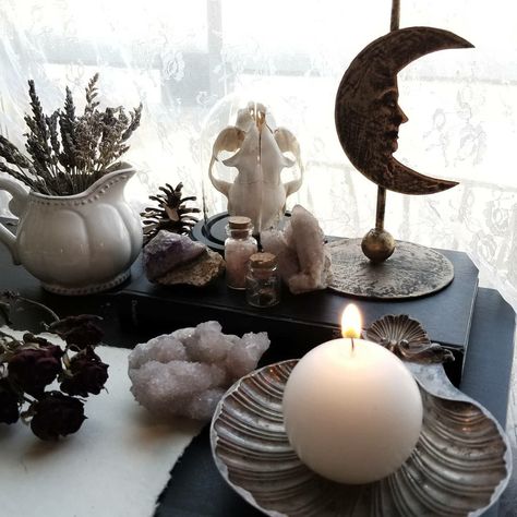 Witchcraft Altar, Check Your Email, Witch Spirituality, Witches Altar, Witch Diy, Home Altar, Witch Decor, Witch House, Season Of The Witch